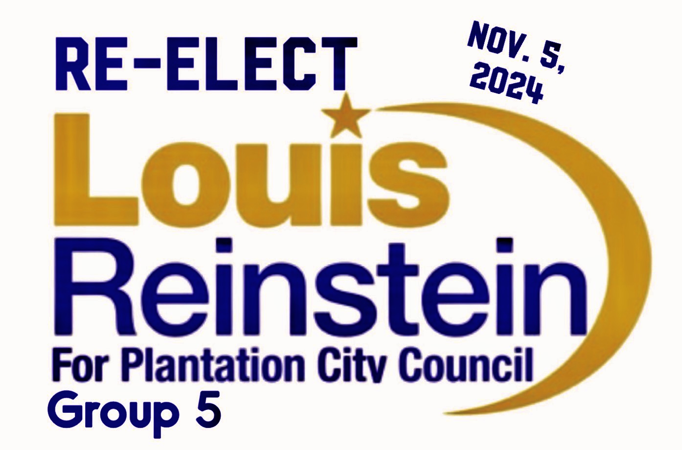 RE-ELECT LOUIS REINSTEIN, PLANTATION CITY COUNCIL, GROUP 5, NON-PARTISAN